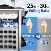 Charger l'image dans la visionneuse de galerie, Amocart 22-30 L/H Soft Ice Cream Machines Commercial Tricolor Desktop Sweet Cone Freezing Equipment Vending Machine