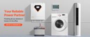 Charger l'image dans la visionneuse de galerie, Amocart Hybrid Solar Inverter 3500W/6000W 24V DC to Single-Phase 220/230V AC, Built-in 100A MPPT Solar Controller for Off-Grid