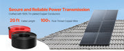 Charger l'image dans la visionneuse de galerie, Amocart Solar Panel Extension Cable 20FT Black + 20FT Red / 30FT Black + 30FT Red / 50FT Black + 50FT Red / 100FT Black + 100FT Red 10AWG with Female & Male Waterproof Connectors 6mm² PV Cable for Home Ship