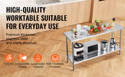 Bild in Galerie-Viewer laden, Amocart 4 Size Stainless Steel Prep Table Heavy Duty Metal Worktable Commercial Work Table for Restaurant and Home