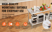 Load image into Gallery viewer, Amocart Stainless Steel Prep Table Commercial Heavy Duty Metal Worktable with 3 Adjustable Height for Restaurant and Home Use