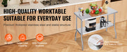 Load image into Gallery viewer, Amocart Folding Commercial Prep Table Commercial Worktable Workstation with Undershelf Folding Table for Home Kitchen