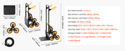Charger l'image dans la visionneuse de galerie, Amocart 440/770 lbs Stair Climbing Cart Folding Trolley Cart with Telescoping Handle 6 Wheels 2 Bungee Cords for Home Groceries