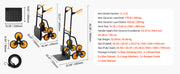 Charger l'image dans la visionneuse de galerie, Amocart 440/770 lbs Folding Hand Truck Dolly with 6 Wheels & 2 Elastic Ropes Stair Climbing Cart for Shopping Moving Warehouse