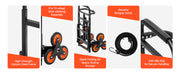 Charger l'image dans la visionneuse de galerie, Amocart 220LBS Stair Climbing Cart Folding Trolley Cart with Telescoping Handle & Wheels Stair Climber Dolly for Home Warehouse