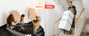 Charger l'image dans la visionneuse de galerie, Amocart 440/770 lbs Stair Climbing Cart Folding Trolley Cart with Telescoping Handle 6 Wheels 2 Bungee Cords for Home Groceries
