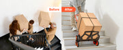 Charger l'image dans la visionneuse de galerie, Amocart 120LBS Stair Climbing Cart Portable Folding Trolley with Telescoping Handle Stair Climber Dolly for Groceries Warehouse