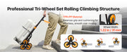 Charger l'image dans la visionneuse de galerie, Amocart 440/770 lbs Folding Hand Truck Dolly with 6 Wheels & 2 Elastic Ropes Stair Climbing Cart for Shopping Moving Warehouse