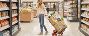 Charger l'image dans la visionneuse de galerie, Amocart 120LBS Stair Climbing Cart Portable Folding Trolley with Telescoping Handle Stair Climber Dolly for Groceries Warehouse