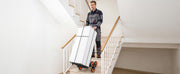 Charger l'image dans la visionneuse de galerie, Amocart 220LBS Stair Climbing Cart Folding Trolley Cart with Telescoping Handle & Wheels Stair Climber Dolly for Home Warehouse
