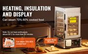 Bild in Galerie-Viewer laden, SucceBuy Commercial Food Warmer Display Food Steamer Bun Warmer Machine Temperature Control Stainless Steel Steamed Buns Warmer