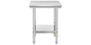 Bild in Galerie-Viewer laden, Amocart Stainless Steel Kitchen Work Bench Commercial Catering Table Worktable w/Undershelf 330LBS 286LBS for Restaurant Garage