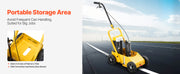 Charger l'image dans la visionneuse de galerie, Amocart Striping Line Marking Machine 24 x 13 x 35.4 in 4-Wheel with 2-4 in Adjustable Width for Roads Lots Sports Field Yellow