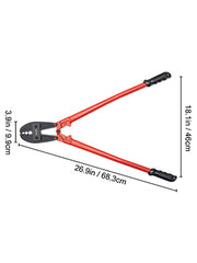 Bild in Galerie-Viewer laden, Amocart 24/30Inch Wire Rope Swager Crimper Tool Insulated Handle Aluminum Copper Cable Fishing Sleeves Cutter Crimping Pliers