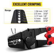 Bild in Galerie-Viewer laden, Amocart 24/30Inch Wire Rope Swager Crimper Tool Insulated Handle Aluminum Copper Cable Fishing Sleeves Cutter Crimping Pliers