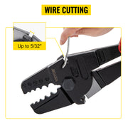 Bild in Galerie-Viewer laden, Amocart 24/30Inch Wire Rope Swager Crimper Tool Insulated Handle Aluminum Copper Cable Fishing Sleeves Cutter Crimping Pliers