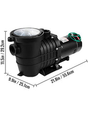 Charger l'image dans la visionneuse de galerie, Amocart Swimming Pool Pump 110V/220V 5544GPH Powerful Self-priming for In/Above Ground Pool Water Circulation Strainer Basket
