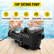 Charger l'image dans la visionneuse de galerie, Amocart Swimming Pool Pump 110V/220V 5544GPH Powerful Self-priming for In/Above Ground Pool Water Circulation Strainer Basket