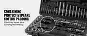 Bild in Galerie-Viewer laden, Amocart 116-Piece Tap and Die Set Include Metric and SAE Size Bearing Steel Taps and Dies Essential Threading Tool