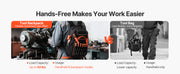 Charger l'image dans la visionneuse de galerie, Amocart 45 Pockets Tool Backpack Tool Bag Reinforced Fabric Base Electrician Plumber Repairman Maintenance Worker Tool Bags