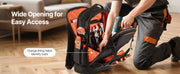 Charger l'image dans la visionneuse de galerie, Amocart 65 Pockets Tool Bag Tool Backpack with Molded Base Electrician Jobsite Back Pack for Repairman Tools Storage Organizer