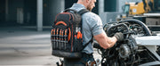 Charger l'image dans la visionneuse de galerie, Amocart 65 Pockets Tool Bag Tool Backpack with Molded Base Electrician Jobsite Back Pack for Repairman Tools Storage Organizer