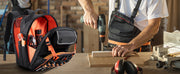 Charger l'image dans la visionneuse de galerie, Amocart 45 Pockets Tool Backpack Tool Bag Reinforced Fabric Base Electrician Plumber Repairman Maintenance Worker Tool Bags