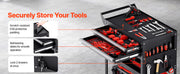 Charger l'image dans la visionneuse de galerie, Amocart 5-Tier Tool Chest 2-Drawer Rolling Tool Work Cart with Locking & Pegboard Tools Storage Organizer for Garage Warehouse