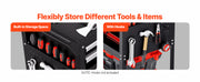 Charger l'image dans la visionneuse de galerie, Amocart 5-Tier Tool Chest 2-Drawer Rolling Tool Work Cart with Locking & Pegboard Tools Storage Organizer for Garage Warehouse