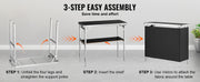 Load image into Gallery viewer, Amocart Folding Portable Bar Table Tradeshow Podium Table for Party Picnic Exhibition Include Carrying Case Storage Shelf Skirt