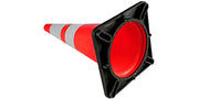 Charger l'image dans la visionneuse de galerie, Amocart 36 in 6 Pack PVC Traffic Safety Parking Cones Reflective Collars Higher Warning for Traffic Control Construction Sites