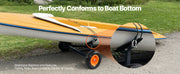 Bild in Galerie-Viewer laden, Amocart 420lbs Boat Trailer Dolly Carbon Steel Kayak Mover with 15.7in Pneumatic Tires & Bracket for Moving Fishing Motorboat