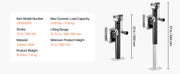 Bild in Galerie-Viewer laden, Amocart 2500Lbs Trailer Jack Swivel Bolt-on Trailer Jack with Ergonomic Handle 15in Vertical Travel for RV Yacht Trailers