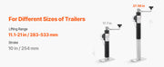Bild in Galerie-Viewer laden, Amocart 2000 lbs Trailer Jack Stand 10" Lift Weld-on Pipe-Mount Bracket Support Legs Corner Steady Camper Parts for RV Yacht
