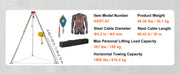 Bild in Galerie-Viewer laden, Amocart 1800/2600 lbs Confined Space Tripod Kit Winch Confined Space Rescue Tripod Fall Protection For Confined Spaces