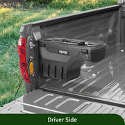 Bild in Galerie-Viewer laden, Amocart Truck Bed Storage Box Lockable Lid Waterproof ABS Wheel Well Tool Box 6.6 Gal with Password Padlock Fit for Driver Side