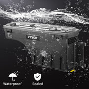 Bild in Galerie-Viewer laden, SucceBuy Truck Bed Storage Box Passenger Side Lockable Lid Waterproof ABS Wheel Well with Password Padlock Tool Box for Trucks