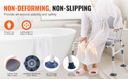 Bild in Galerie-Viewer laden, Amocart Tub Transfer Bench for Bathtub Shower Seats Lightweight Shower Bench with Non-Slip Bath Seats with Armrest and Backrest