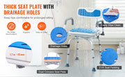Bild in Galerie-Viewer laden, Amocart Swivel Shower Chair 360 Degree Adjustable with Armrest and Backrest for Shower or Bathtub Non-Slip for Elderly Disabled