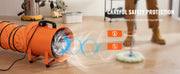 Load image into Gallery viewer, Amocart 8 inch Exhaust Fan Industrial Ventilation Fan with 10M/5M PVC Duct Hose 145W Portable Extractor Blower for Warehouse Home