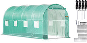 Charger l'image dans la visionneuse de galerie, Amocart Walk-in Tunnel Greenhouse Galvanized Frame & Waterproof Cover 15x7x7/10x7x7/20x10x7/12x7x7 ft Greenhouses & Cold Frames