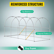 Charger l'image dans la visionneuse de galerie, Amocart Walk-in Tunnel Greenhouse Galvanized Frame & Waterproof Cover 15x7x7/10x7x7/20x10x7/12x7x7 ft Greenhouses & Cold Frames