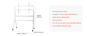 Bild in Galerie-Viewer laden, Amocart Rolling TV Stand Mobile TV Cart Suit for Various Sizes TV Portable TV Stand with Wheels for Living Room Bedroom Office