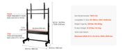 Bild in Galerie-Viewer laden, Amocart Rolling TV Stand Mobile TV Cart Suit for Various Sizes TV Portable TV Stand with Wheels for Living Room Bedroom Office