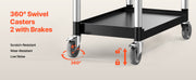 Load image into Gallery viewer, Amocart 3-Tier 300/500Lbs Rolling Utility Cart Storage Rack with Swivel Wheels Food Service Trolley for Office Kitchen Bathroom