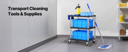 Load image into Gallery viewer, Amocart 300lbs Utility Service Cart Three-Shelf Plastic Rolling Hand Cart with 360° Swivel Wheels for Warehouse Garage Cleaning
