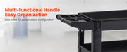 Charger l'image dans la visionneuse de galerie, Amocart 2/3 Shelf Utility Service Cart Dolly with 360° Swivel Wheels Ergonomic Storage Handle for Warehouse/Garage/Cleaning