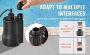 Bild in Galerie-Viewer laden, Amocart Utility Pump 1/3HP 2450GPH High Flow 30ft Head Sump Pump Submersible Water Pump 10ft Long Power Cord for Draining Water
