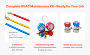 Load image into Gallery viewer, Amocart 3.5 CFM 4.5 CFM Vacuum Pump & Gauge Set, Single Stage Rotary Vane HVAC & Hoses for R134a R12 R22 R502a R410A R404 R407C