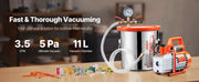 Load image into Gallery viewer, Amocart 3.5 CFM Single Stage Pump & 3 Gallon Vacuum Chamber Degassing Chamber Kit for Stabilizing Wood Degassing Silicone Resin